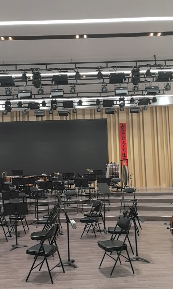 Above the stage lighting